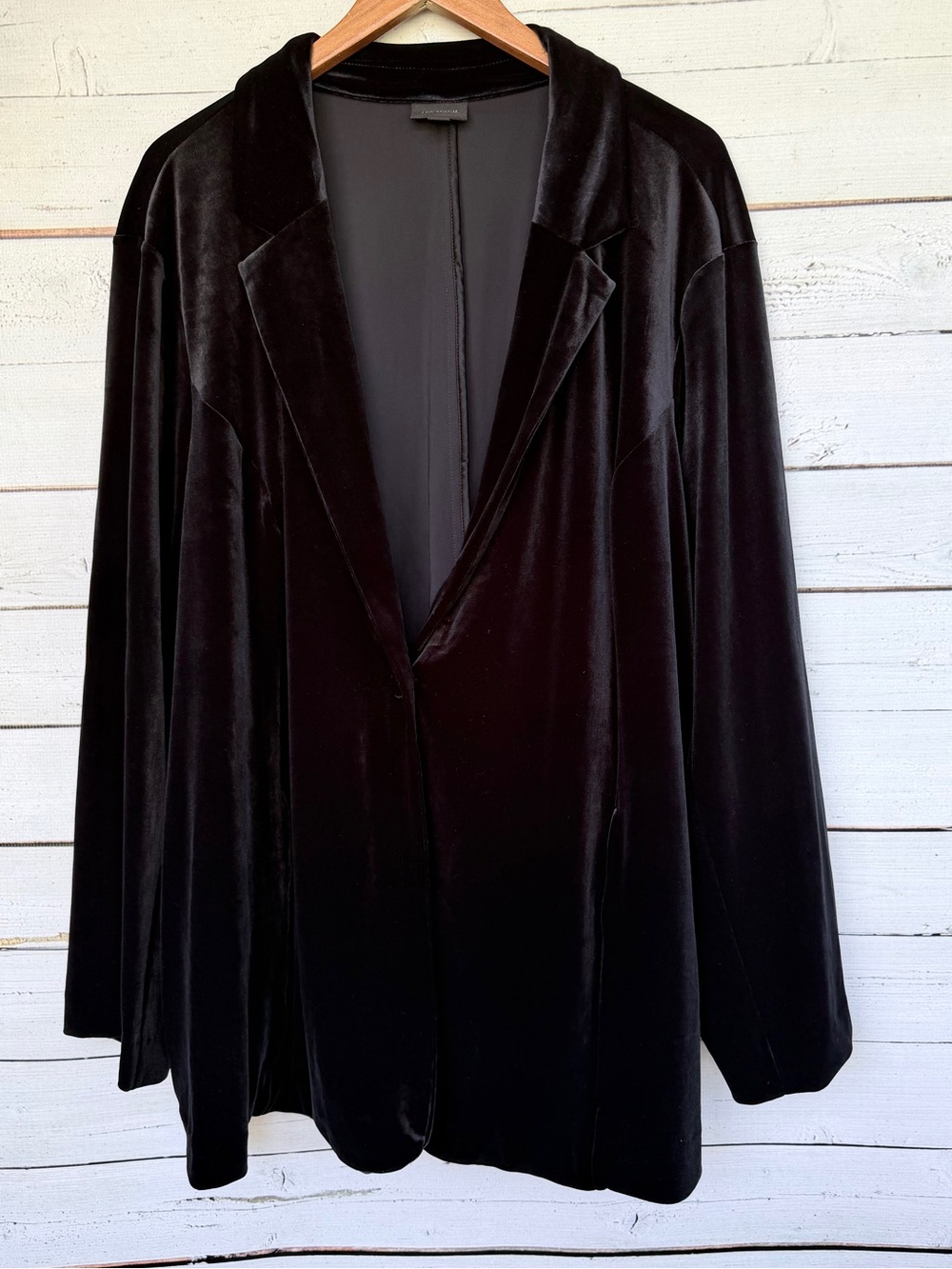 J. Jill Wearever Collection Velvet Open Front Blazer - Size 4X Plus